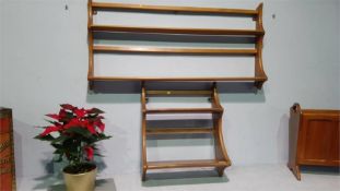 Two Ercol delft racks. 43cm wide and 96cm wide