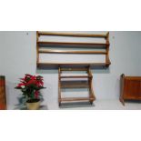 Two Ercol delft racks. 43cm wide and 96cm wide