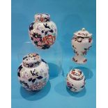 Three Masons Ginger jars and covers and a lidded vase (4)