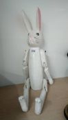 Jointed wooden rabbit