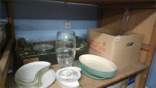 Two trays of assorted including selection of glassware