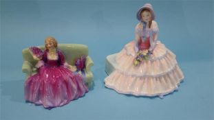 A Royal Doulton figure 'Daydream', HN 1731 and another 'Sweet and Twenty', HN 1589
