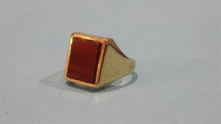 A Gents 9ct gold ring