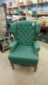 Green armchair