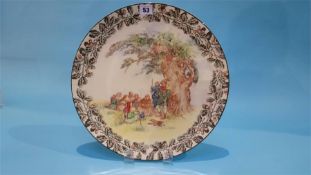 A large Royal Doulton wall plate 'Under the Greenwood Tree', D5623