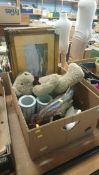Box assorted including a teddy bear etc.