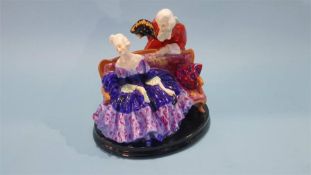 A rare Royal Doulton figure group 'Tete a Tete', HN 799, issued 1926 - 1940