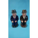Two Royal Doulton Toby jugs 'Greetings Cliff Cornell'