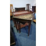 A 19th century mahogany triangular top gateleg table. 71cm wide