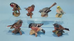 Seven Beswick birds