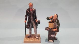 A Royal Doulton figure 'Sir Henry Doulton' HN3891 and 'The Clockmaker' HN2279 (2)