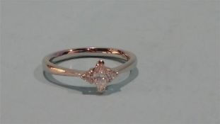 A platinum marquise cut diamond ring