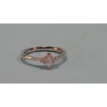 A platinum marquise cut diamond ring