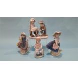 Four various Lladro figures