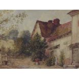 Sidney P Winder, framed watercolour 'Old Houses Wa