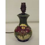 Moorcroft table lamp, baluster form and in the Col