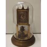 400 Day Glass Dome Clock S.FISHER, Ltd. Height 29c