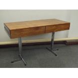 Retro Merrow Associates rosewood and chrome desk,