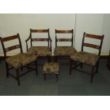 Set of four early 19th century mahogany dining cha