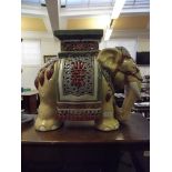 Ceramic elephant plant stand