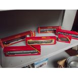 6 Hornby railway trains and carriages