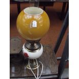 Converted oil lamp