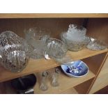 Shelf of glassware