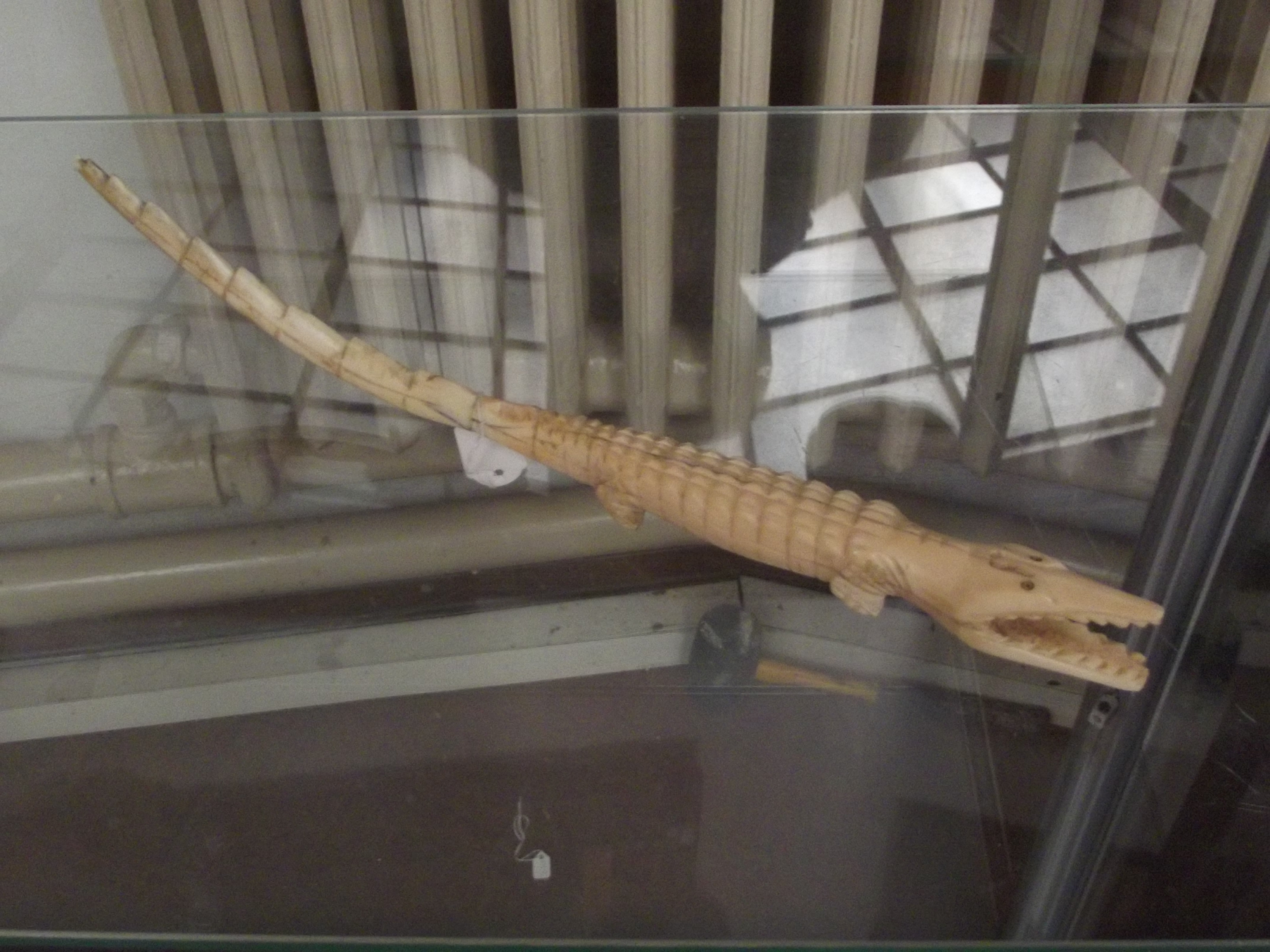 Carving of a alligator possible ivory