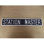 Cast iron, Station Master, sign