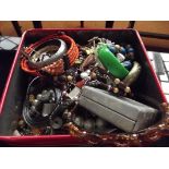 Large box of costume jewellery