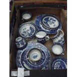 Box of Old Willow blue and white