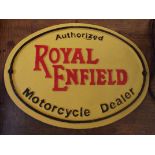 Cast iron sign, Royal Enfield