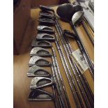 Eleven Ping golf clubs together with three Callawa
