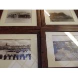 Four framed prints depicting old yesteryear Bolton