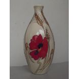 Moorcroft 9" vase, Harvest Poppey