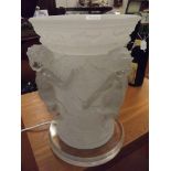 Resin Lalique style table lamp