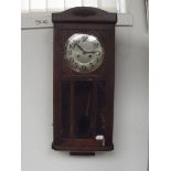 Oak cased wall clock