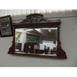 Wood framed wall mirror