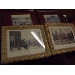 Four framed Lowry prints