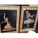 Pair of Oriental pictures