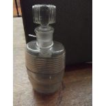 Victorian ribbed bottle and stopper