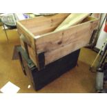 Two vintage wooden crates