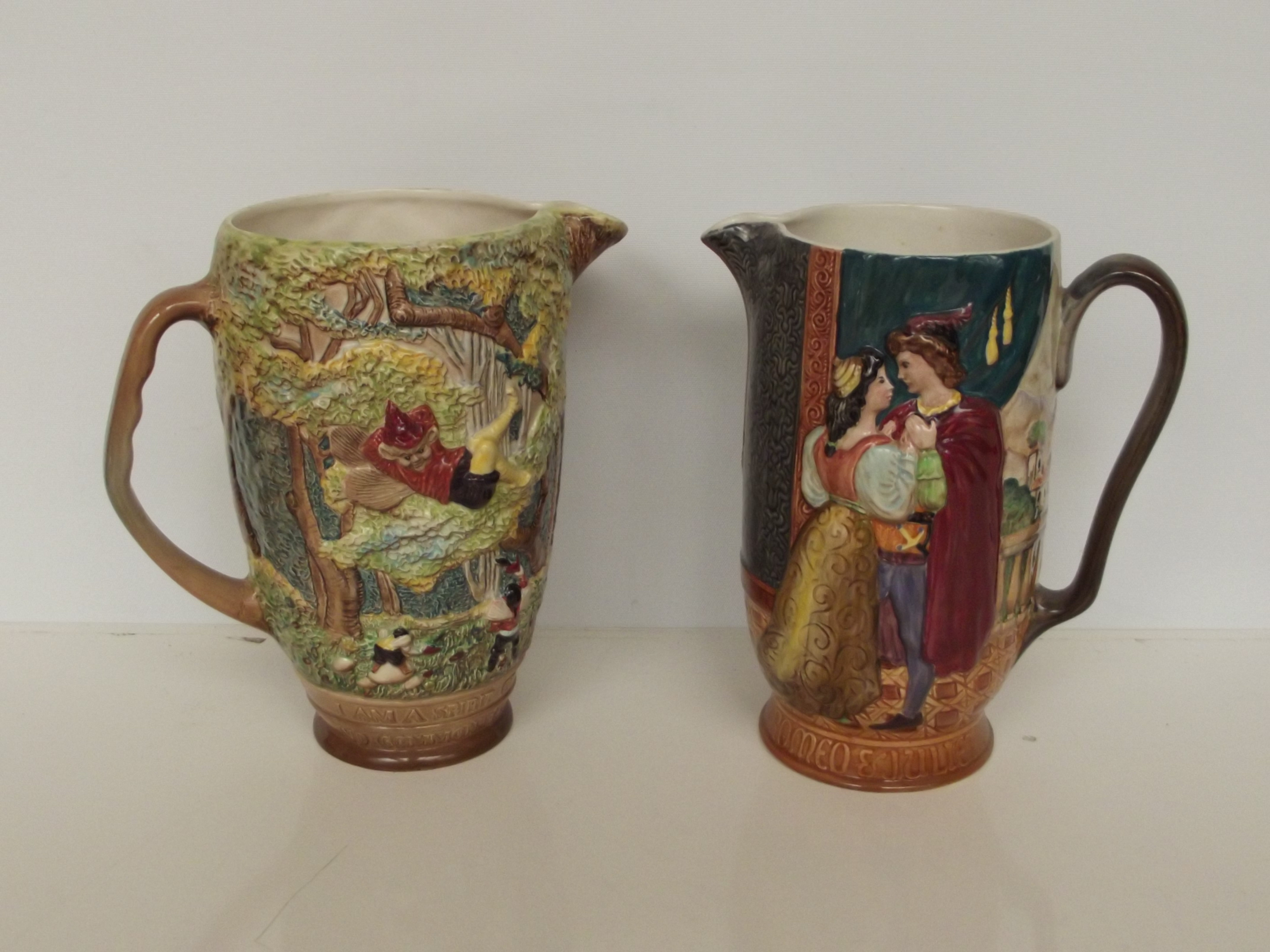 Two Beswick water jugs, "Romeo and Juliet" and "A