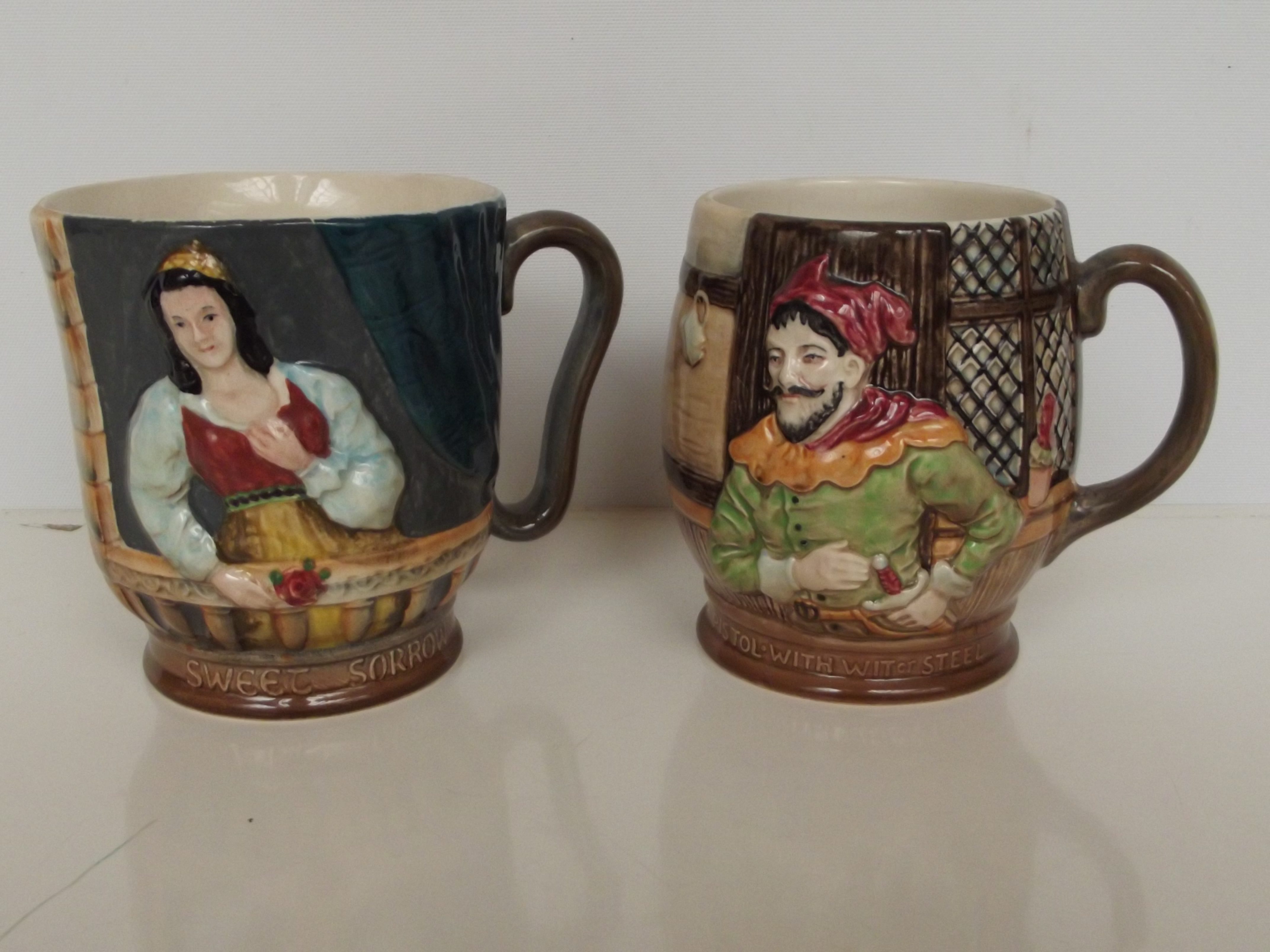 Two Beswick mugs, "Sweet sorrow" and "Merry Wives