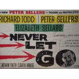 'Never Let Go' (1960) framed film poster, 74cm x 9