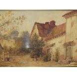 Sidney P Winder, framed watercolour 'Old Houses Wa