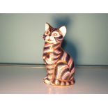 Royal Crown Derby paperweight cat 13cm
