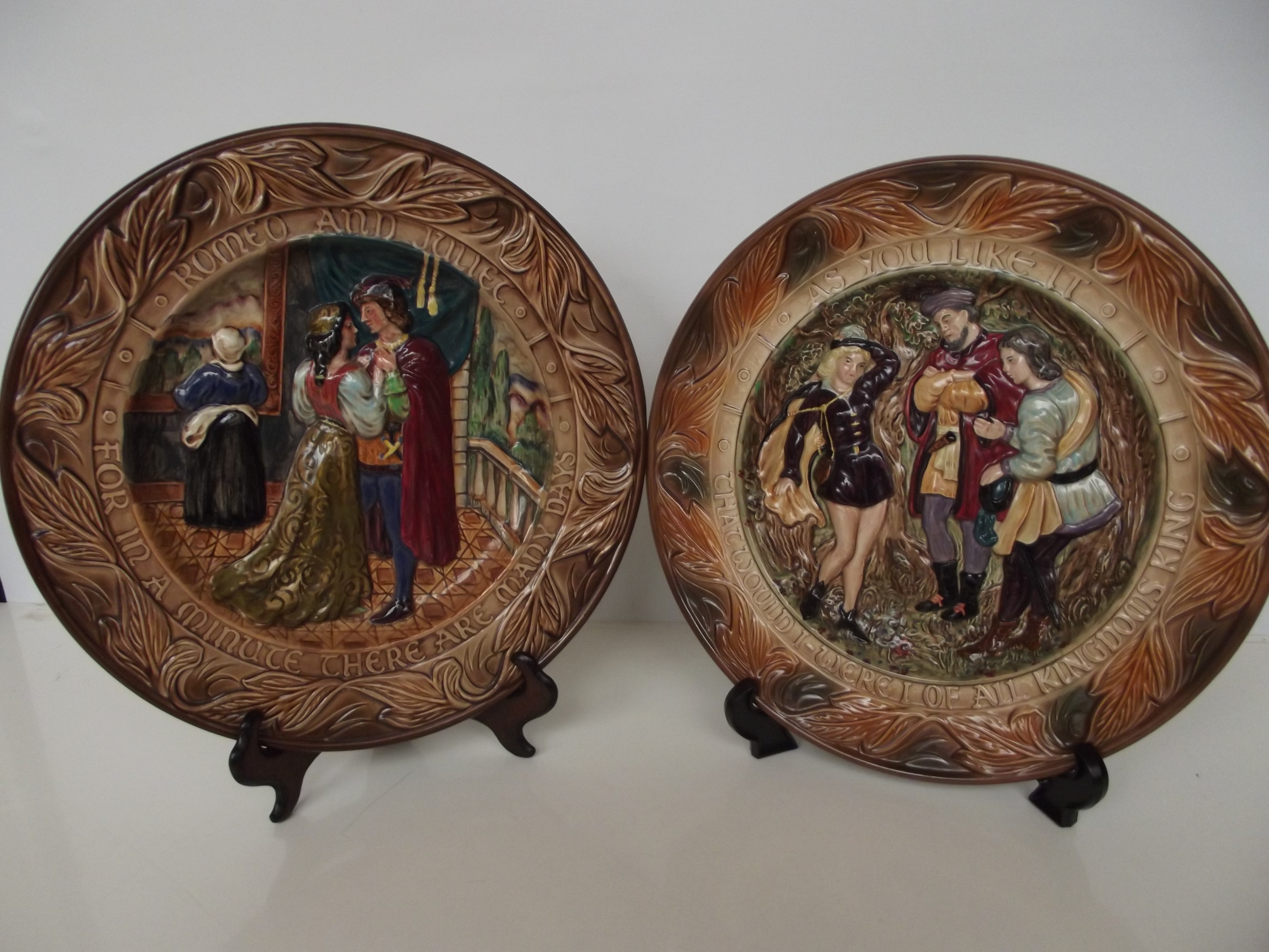 Two Beswick plates, "Romeo and Juliet" and "As you