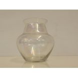 Iridescent glass vase with gold lustre. Designed b