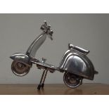 Chrome Vespa scooter